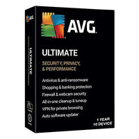 AVG Ultimate Security 2022 Antivirus 1 Year 10 Devices Malware Spyware