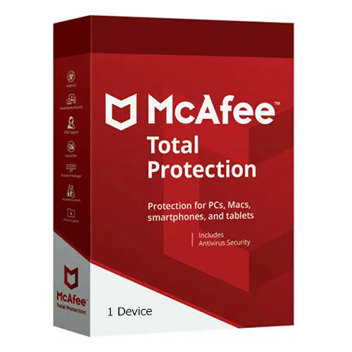 McAfee Total Protection 2022 Security Antivirus 1 Year 1 Device