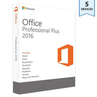 Microsoft Office 2016 Professional Plus 5PC Devices Lifetime Word Excel Outlook Access PowerPoint