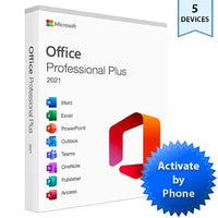 Microsoft Office 2021 Professional Plus Activate by Phone 5PC Devices Lifetime Word Excel Outlook Access PowerPoint