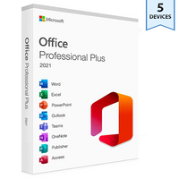 Microsoft Office 2021 Professional Plus for 5PC Devices Lifetime Word Excel Outlook Access PowerPoint