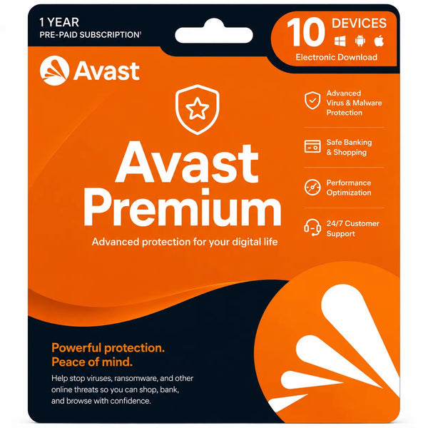 Avast Premium Security 1 Year 10 Devices