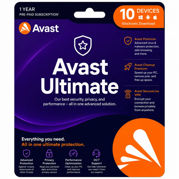 Avast Ultimate Suite 1 Year 10 Devices